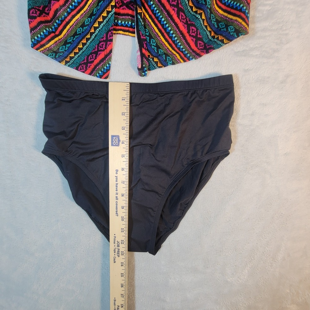 Miraclesuit Love Knot Tankini Set Size 12 NWT Blue Floral Tummy Control Swimsuit - Picture 12 of 16